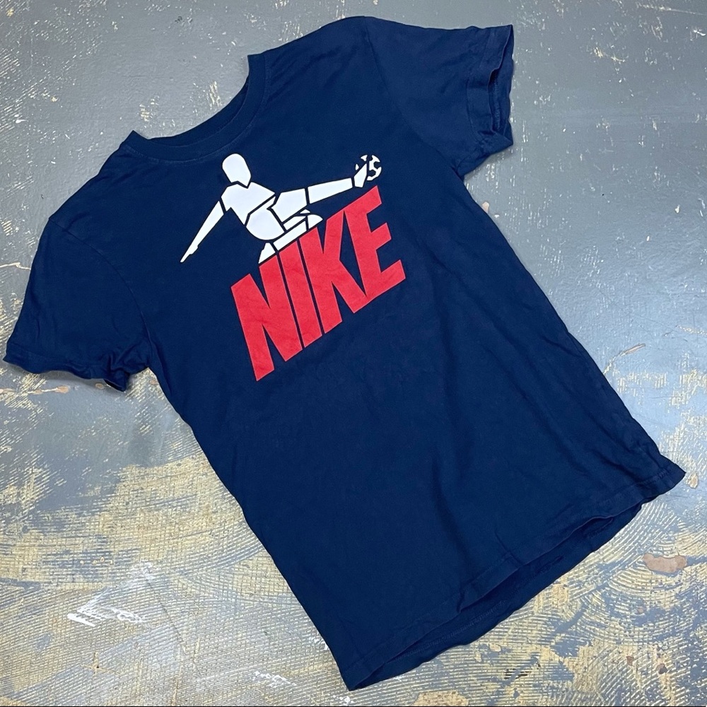 Nike Soccer Total 90 Slim Fit Tee Shirt 547240-420 Medium Vintage Retro